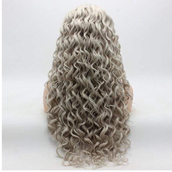 ?ARIE 24” BABY GRAY CURLY LACE FRONT WIG ? NWT main image 7